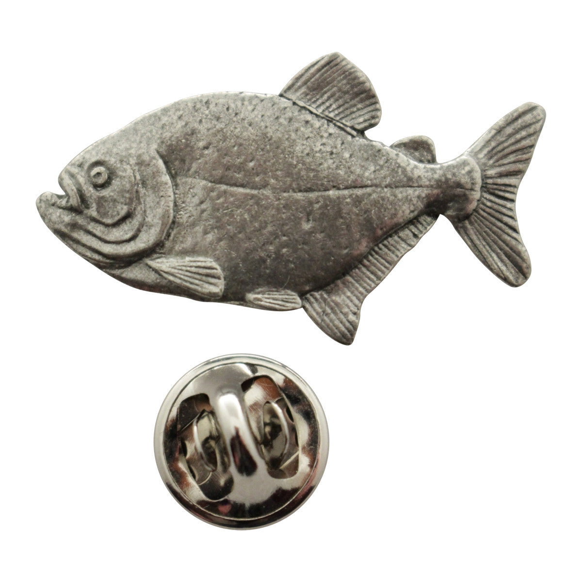 Piranha Pin ~ Antiqued Pewter ~ Lapel Pin ~ Sarah's Treats & Treasures